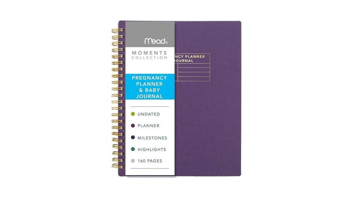 Mead Moments Pregnancy Planner And Baby Journal, 5-1/2" X 7-7/8",