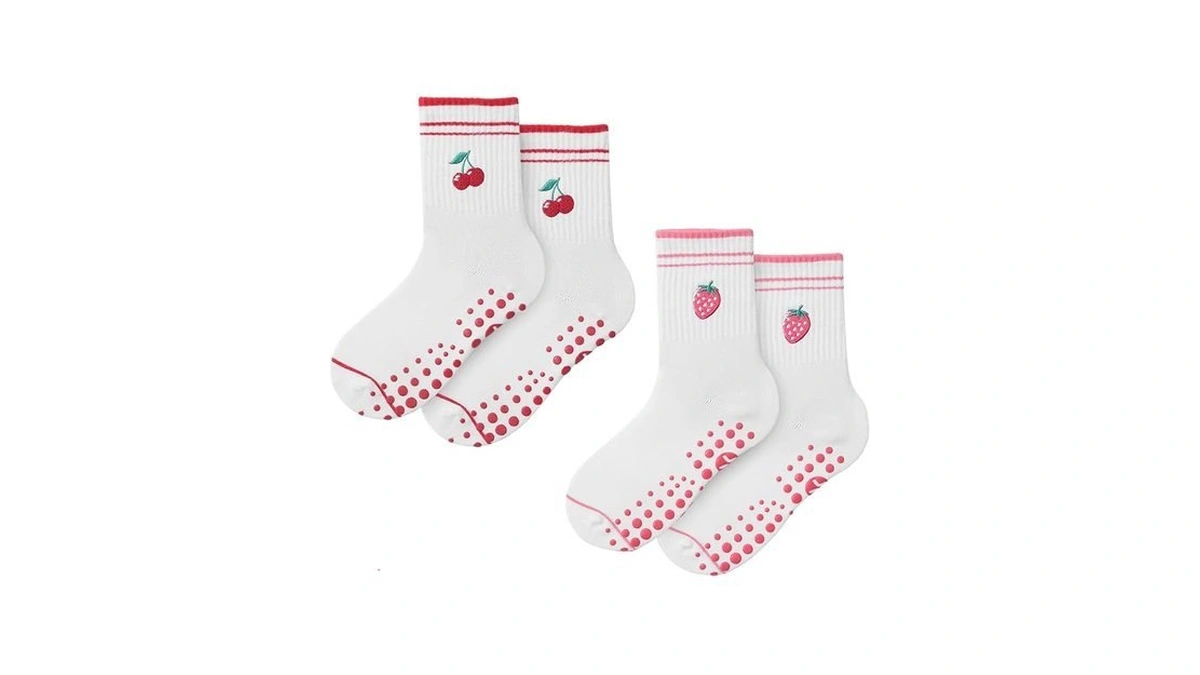 Coolmate Pilates Socks With Grips For Women, Yoga Socks, Crew