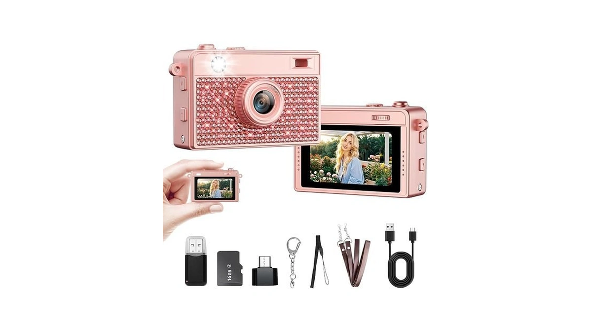 Trunsif Mini Camera - 2k Mini Digital Camera With 16gb