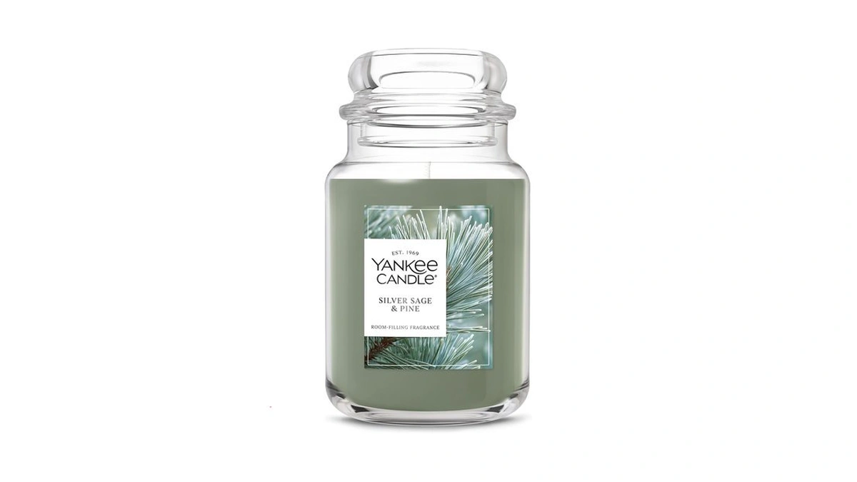 Yankee Candle, Silver Sage & Pine Fall Scented Candle, 22oz