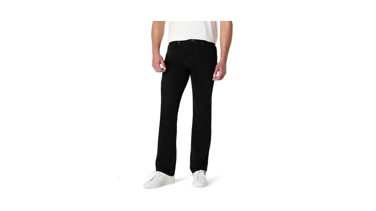 Amazon Essentials Men's Low Stretch Straight-fit Jeans, Black, 30w X