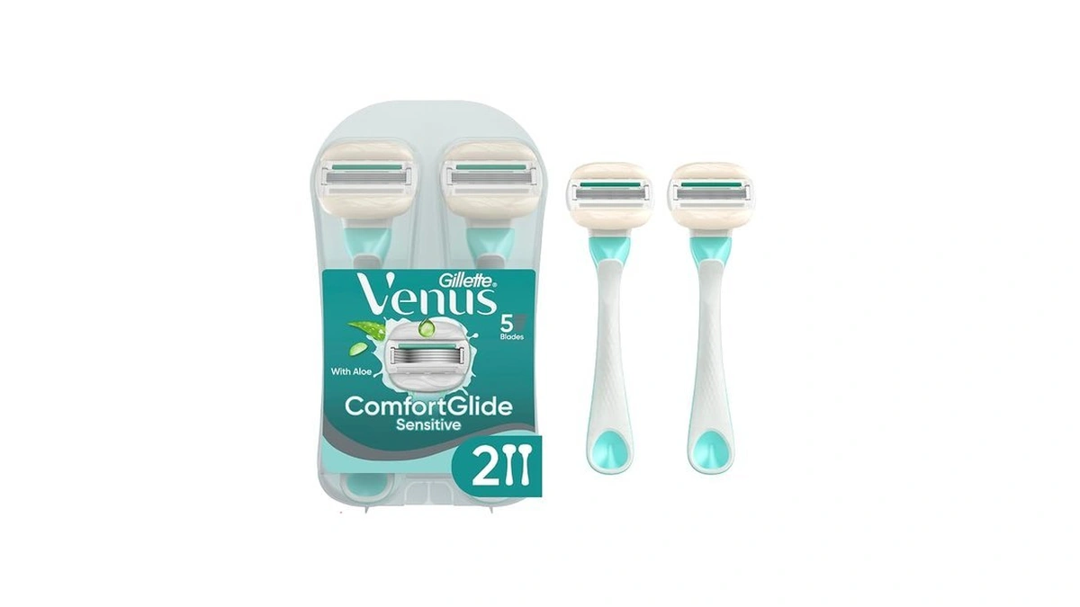 Gillette Venus Comfortglide Sensitive Disposable Razor For Women, 5 Blades