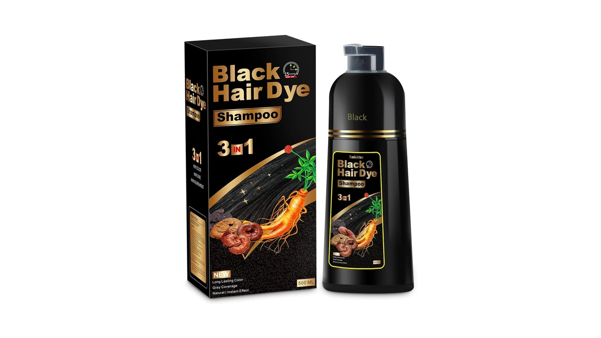 Hair Dye Shampoo 3 In 1 For Gray Hair, Herbal