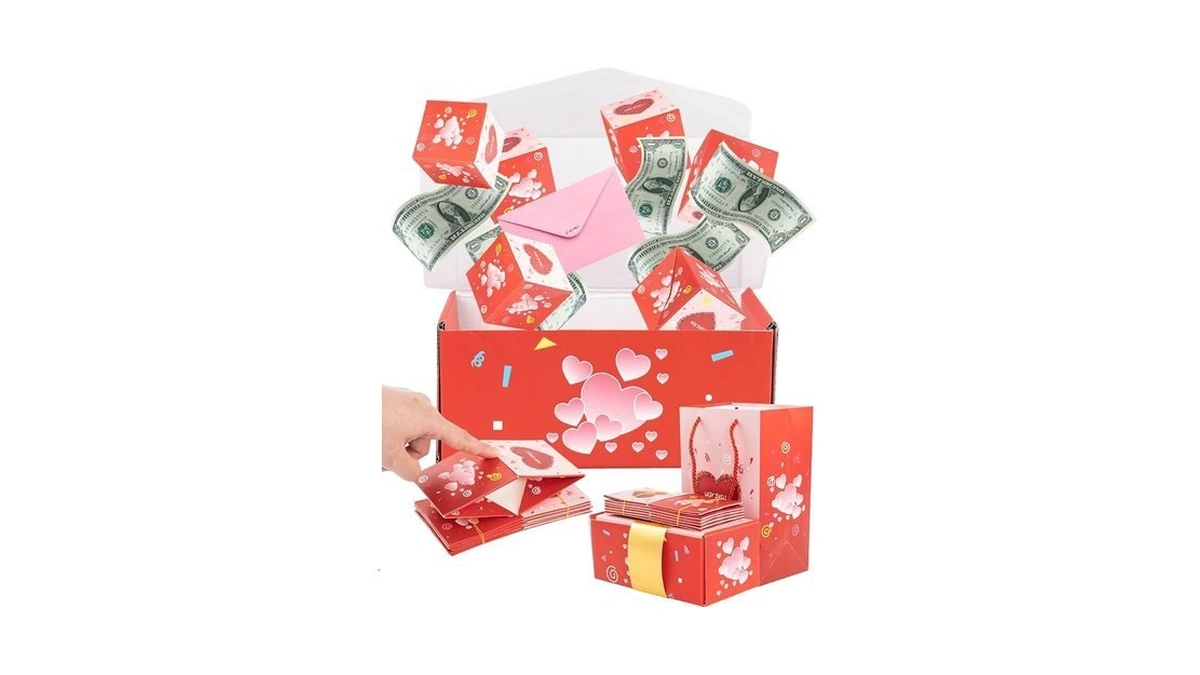 Assrect Exploding Gift Box Valentine's Day, Birthday Surprise Box Pop