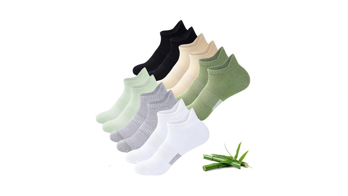 Niorasen Ankle Socks For Women, 6 Pairs Breathable Bamboo Viscose