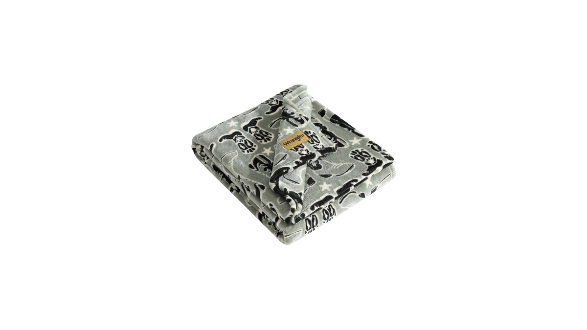 Wrangler - Blanket, Super Soft Plush Fleece Bedding, Yellowstone Inspired