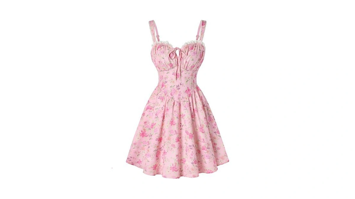 Scarlet Darkness Floral Corset Dress Sundresses For Women 2026 Summer