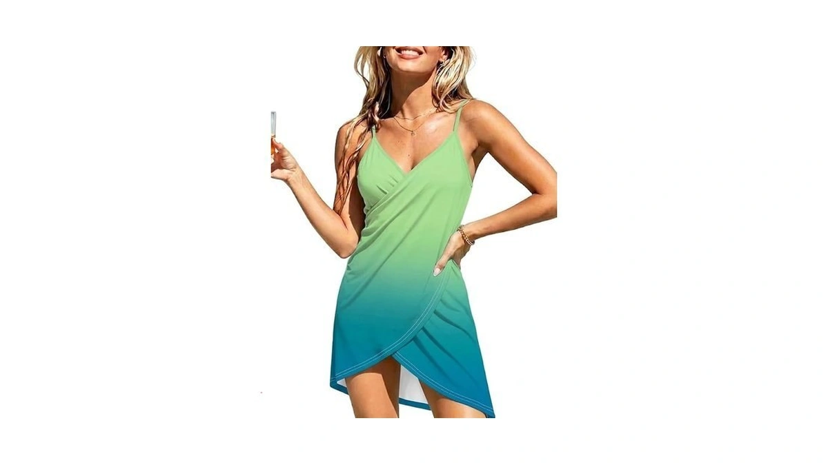 Zirhysta Women Beach Cover Up Dress Backless Sarong Wrap Swim