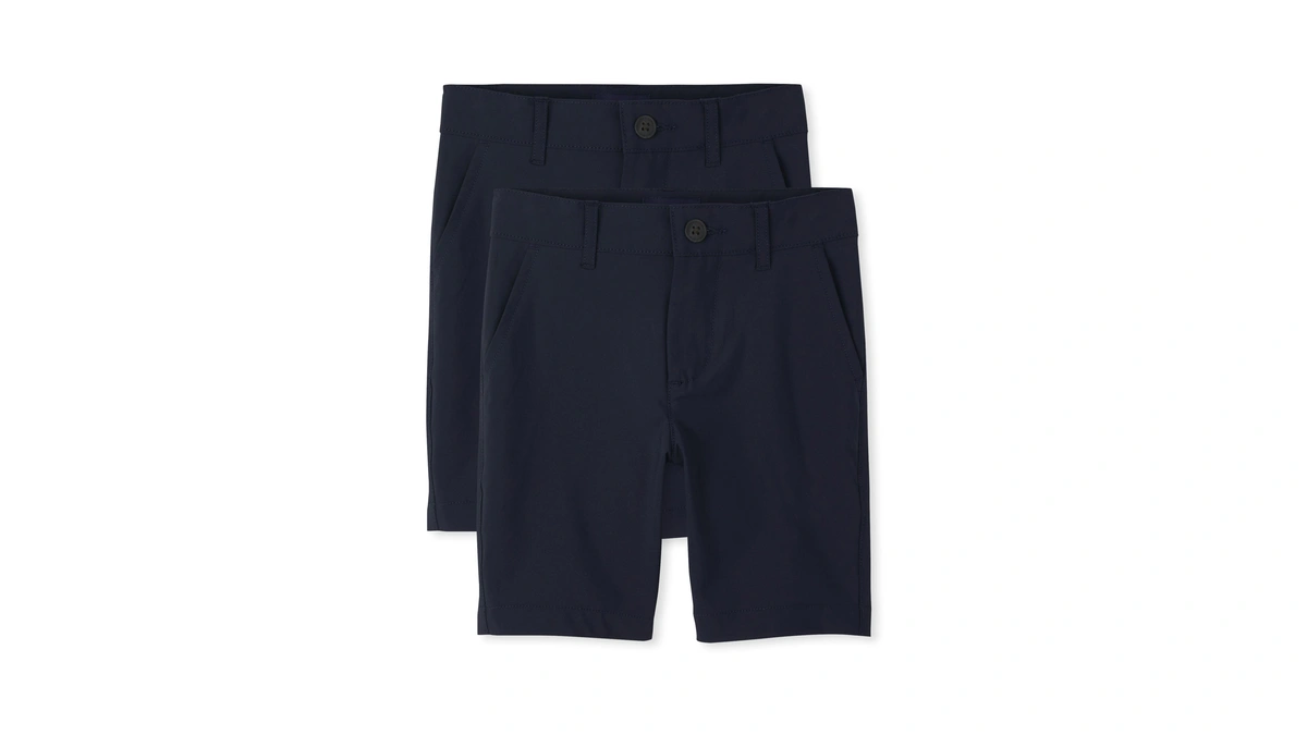 The Children's Place,boys,uniform Quick Dry Chino Shorts,navy 2-pack,5
