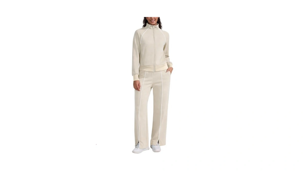 Yipink 2 Piece Track Suits For Women Set Zip Up