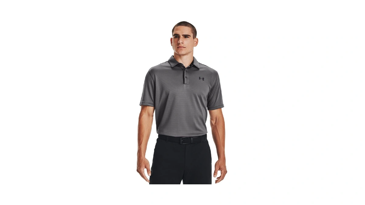 Under Armour Men's Tech Golf Polo , Graphite (040)/black, Medium