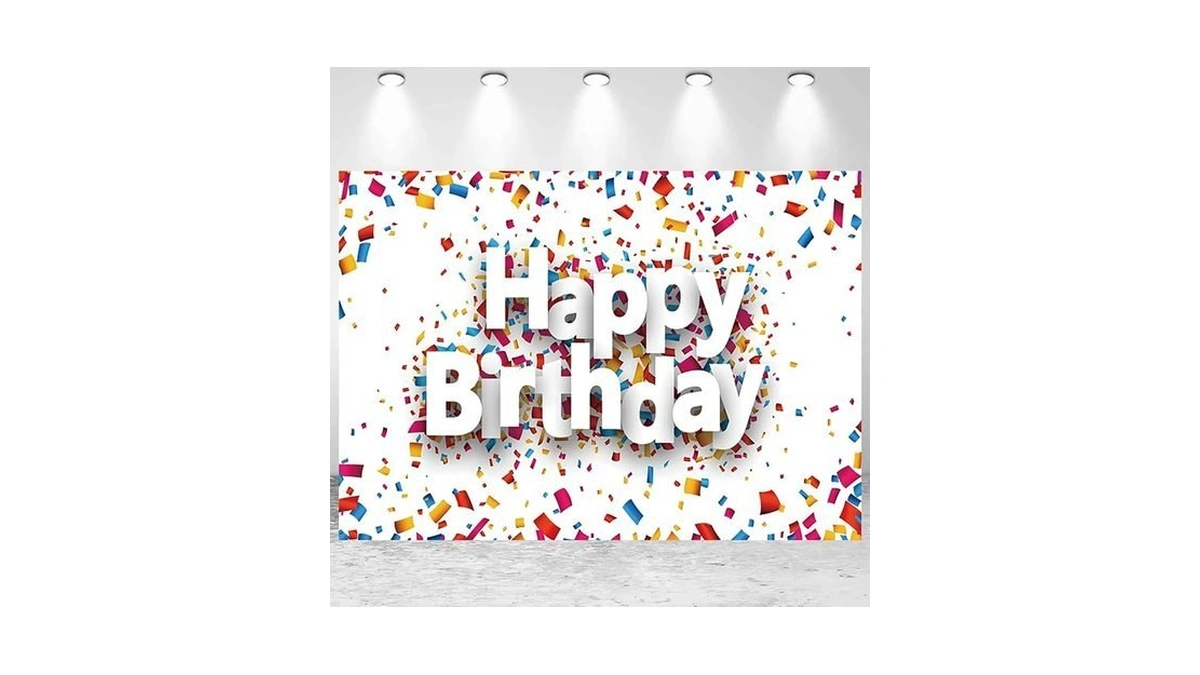 7x5ft Happy Birthday Backdrop Colorful Birthday Photo Photography Background For