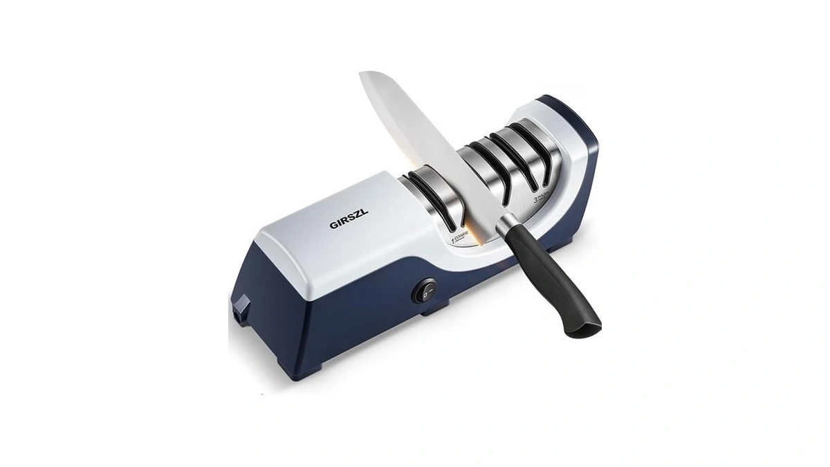 Kitchen Professional Electric Knife Sharpener: 3-stage 100% Diamond Knife Sharpeners