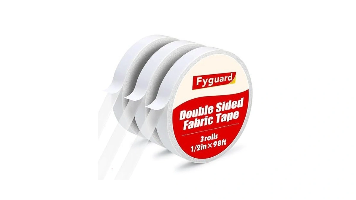 Fyguard 3 Rolls Double Sided Fabric Tape, 1/2in×98ft Hem Tape