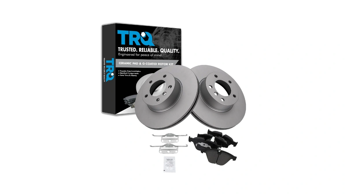 Trq Front Brake Pad And Rotor Set Ceramic G Coated
