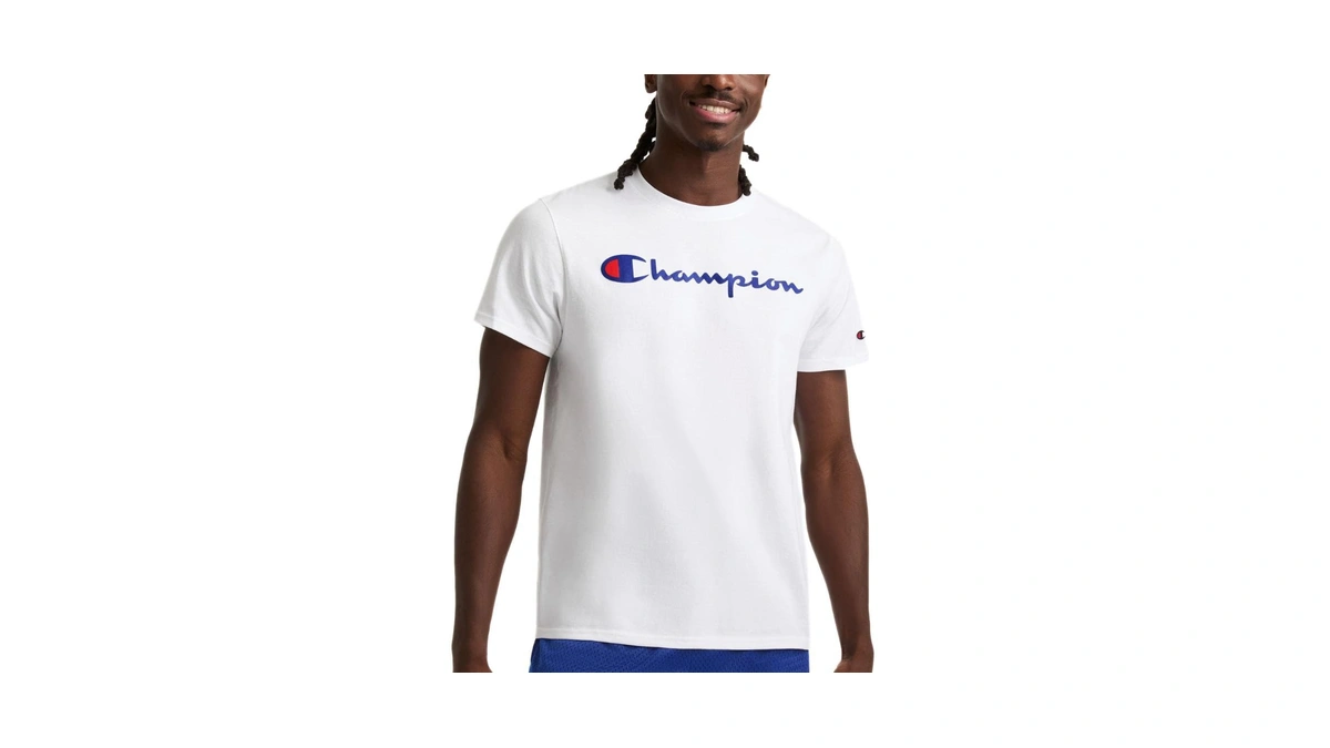 Champion Men's Graphic Short Sleeve T-shirt, Standard Fit, Classic Script