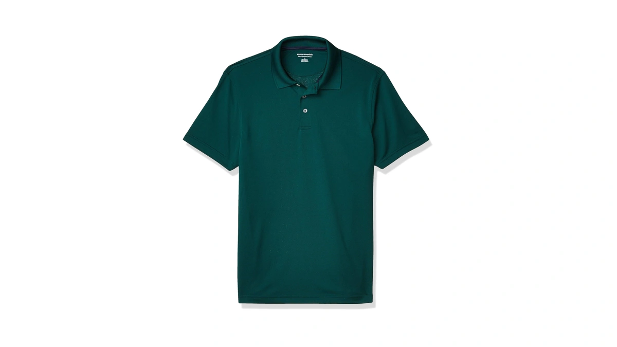 Amazon Essentials Men's Moisture Wicking Golf Polo Shirt, Short Sleeve,