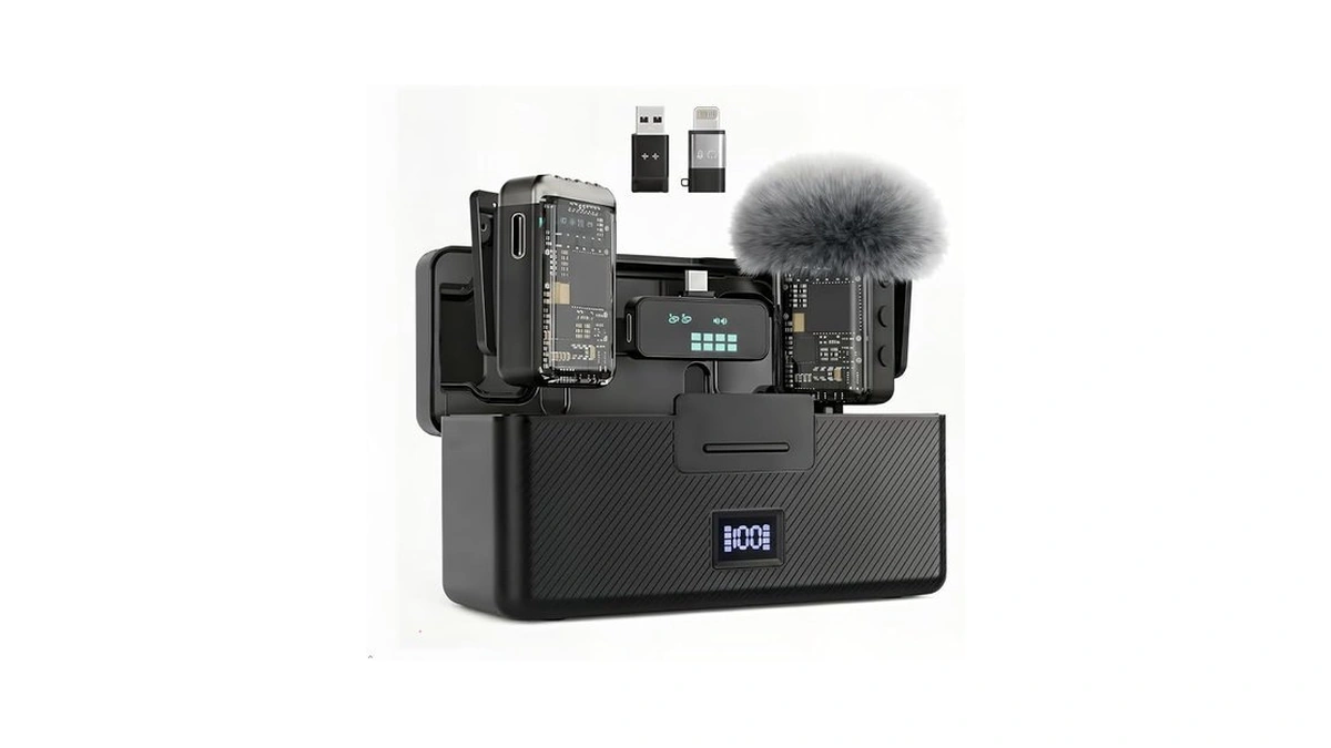 Mini Wireless Lavalier Microphone Noise Cancelling For Iphone,android Lapel Mic