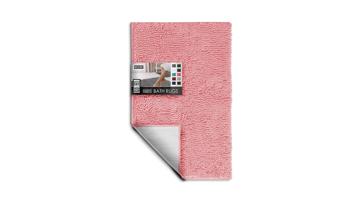 Hearth & Harbor Bathroom Rugs, Chenille Bath Mat - Machine