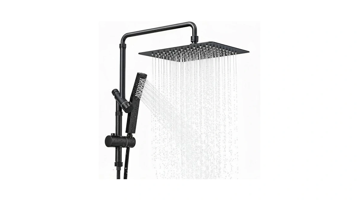 Shineforu 10 Inch Metal Rain Shower Heads With Handheld Spray