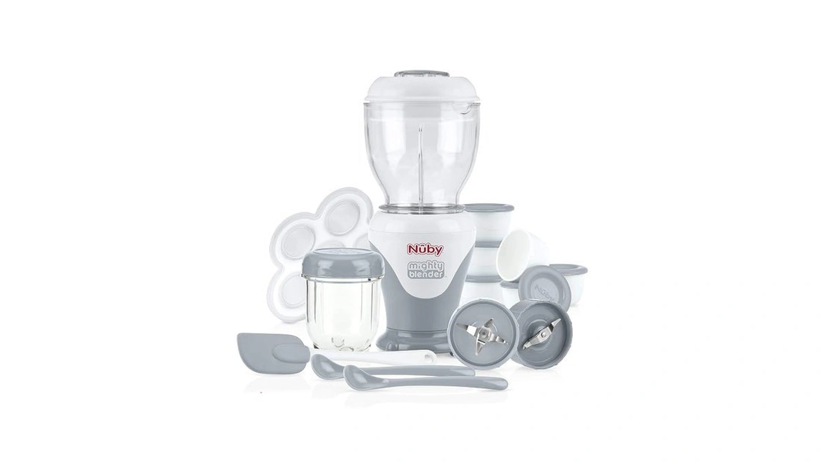 Nuby Mighty Blender With Cookbook - 22-piece Baby Food Maker