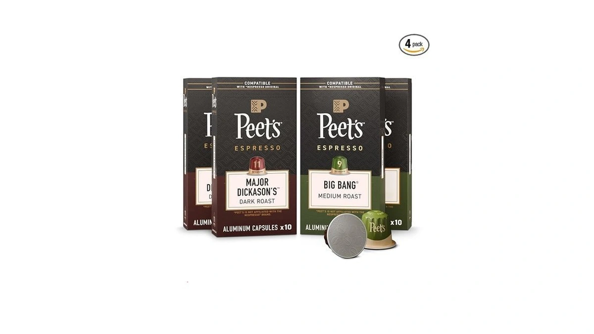 Peet's Coffee, Dark And Medium Roast Signature Blend Espresso Capsules,