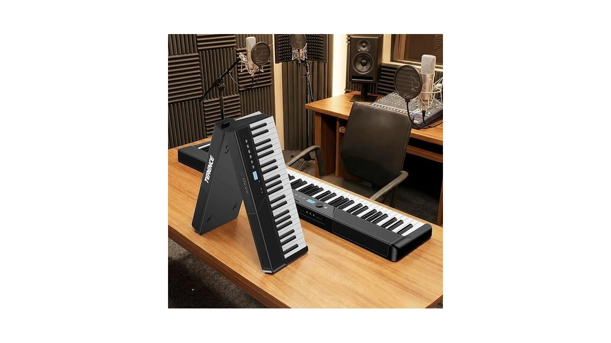Terence V50 Portable 88 Key Weighted Keyboard,upgraded Foldable Keyboard Piano