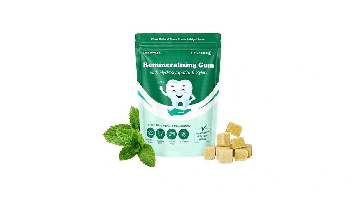 Remineralizing Chewing Gum With Hydroxyapatite & Xylitol – Sugar Free
