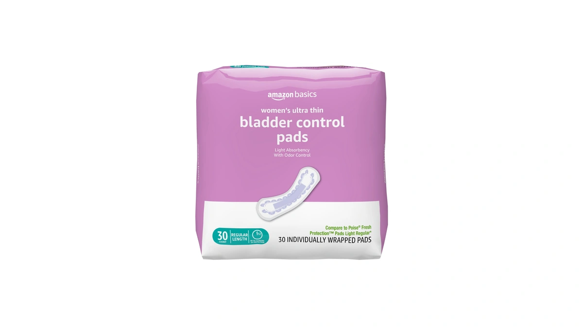 Amazon Basics Women's Incontinence Pads, Bladder Control & Postpartum, Light