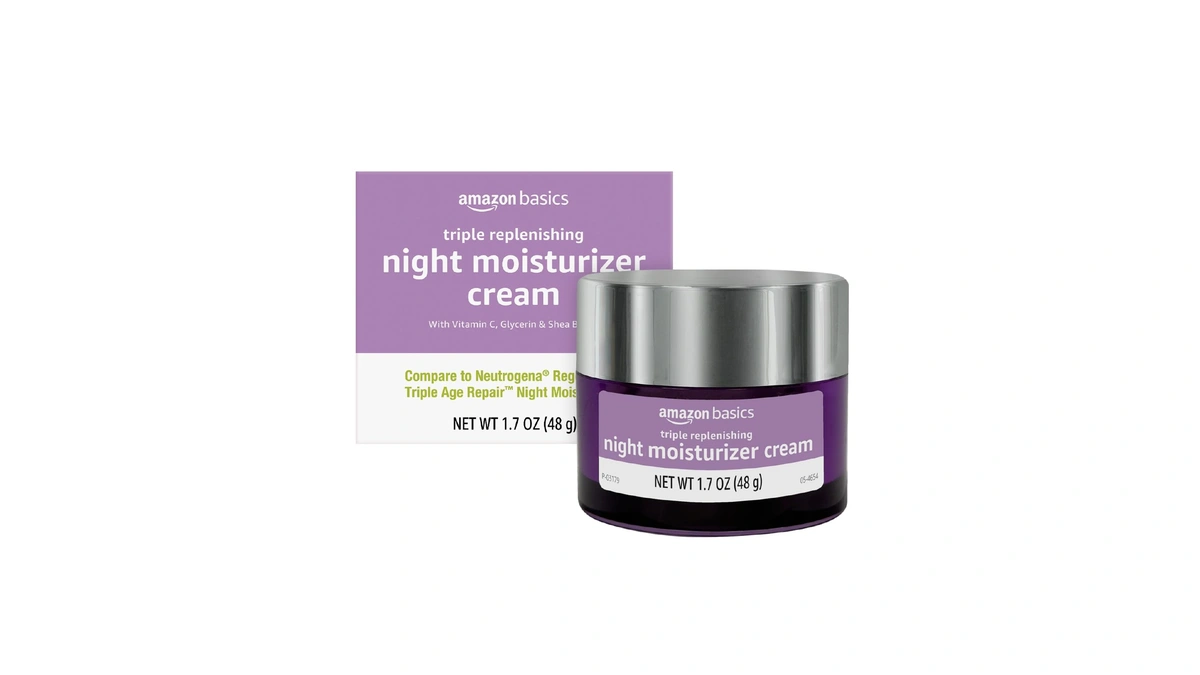 Amazon Basics Triple Replenishing Moisturizer Night Cream With Vitamin C,