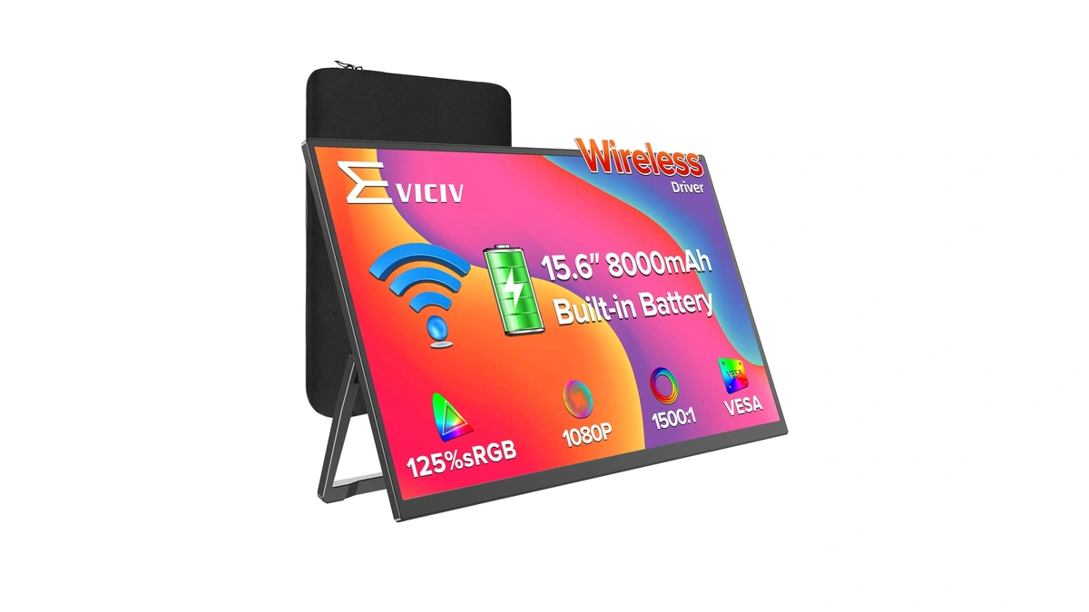Wireless Portable Monitor With Mah Battery Wi...