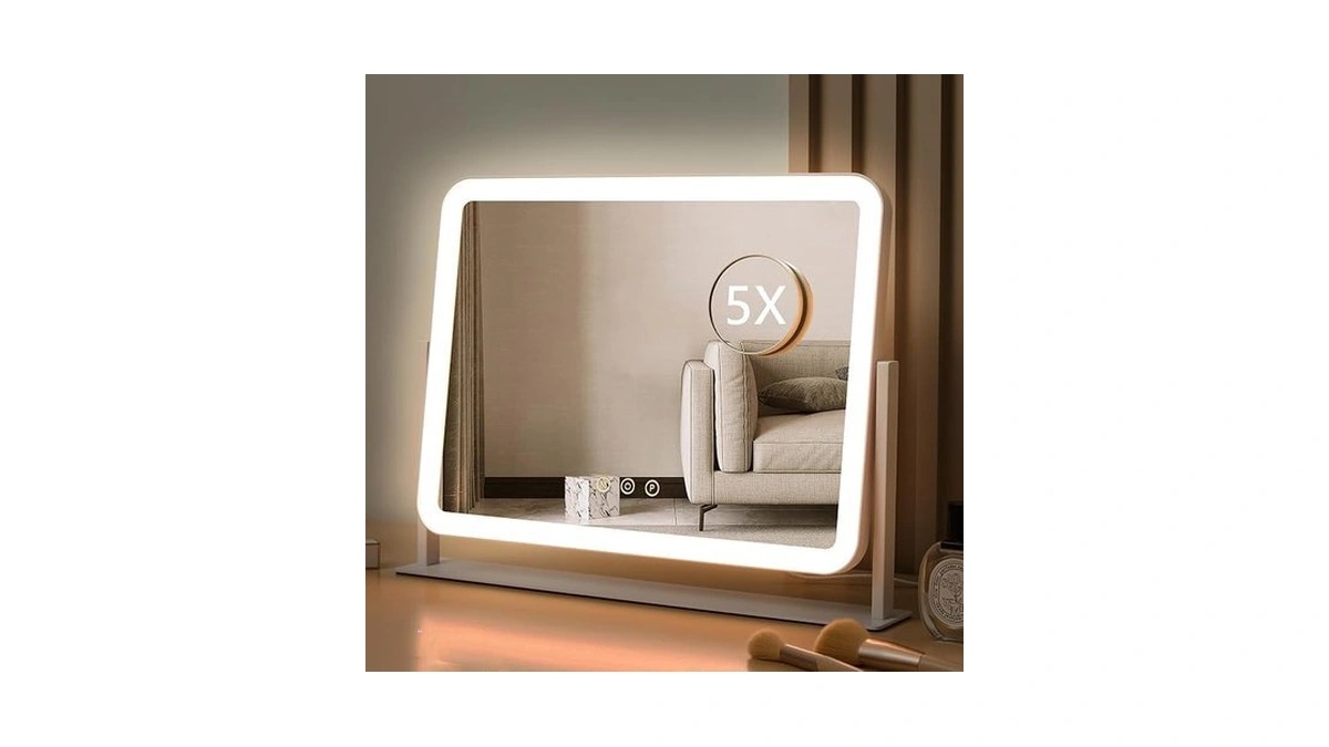 Hieey Vanity Mirror With Lights, Lighted Makeup Mirror, Three Color