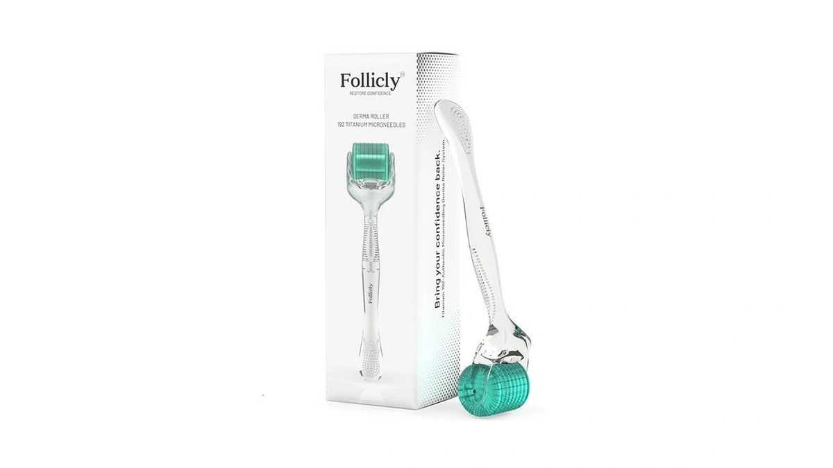 Follicly Derma Roller – Professional Microneedling Tool For Hair, Skin
