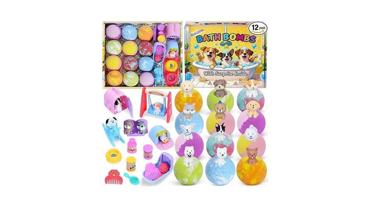 Bath Bombs For Kids With Surprise Toys Inside, 12 Pack