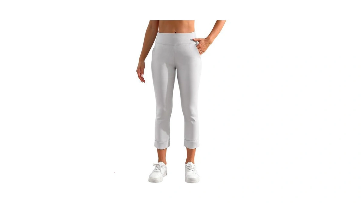 Jamfit Capri Pants Women Stretch Tummy Control 19 In Inseam