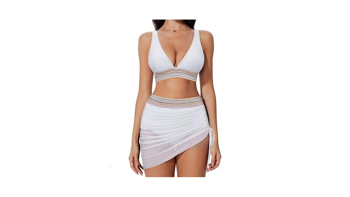 Suuksess Womens High Waisted Bikini Sets Sexy Mesh Two Piece