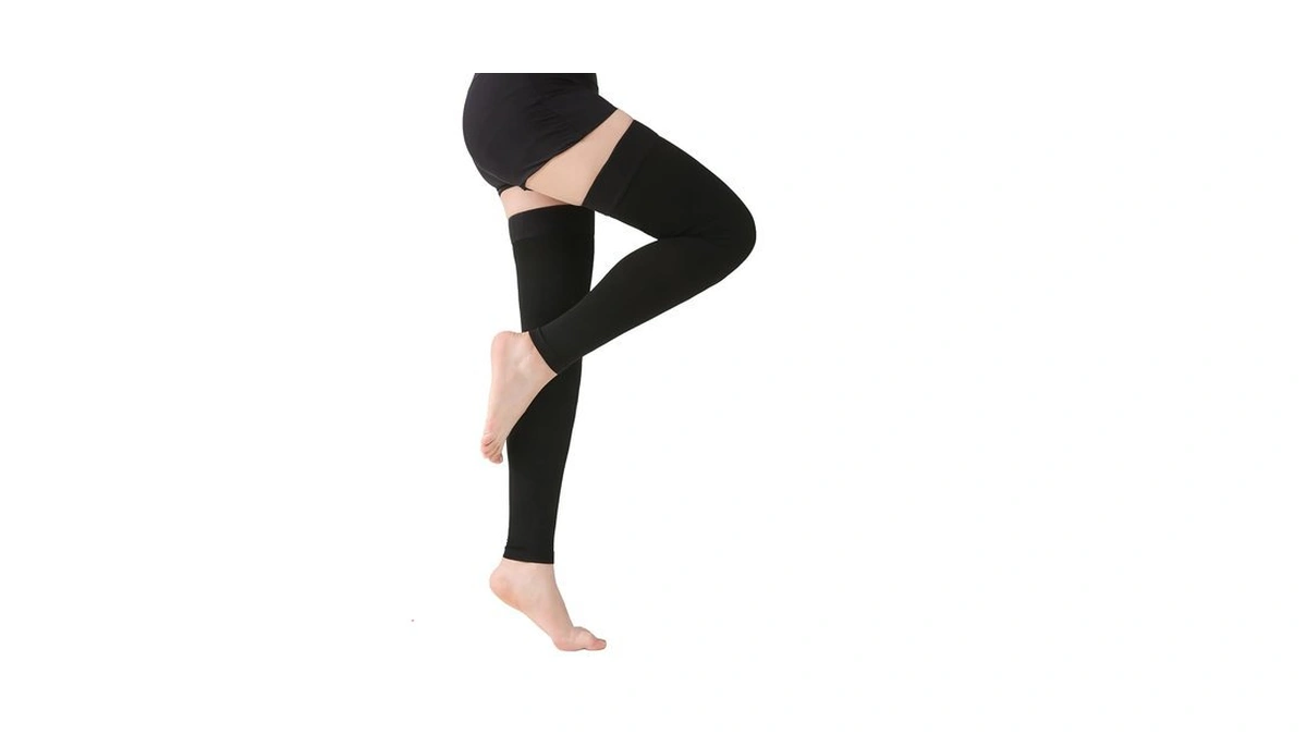 Mgang Thigh High Leg Sleeve 20-30 Mmhg Graduated Compression With