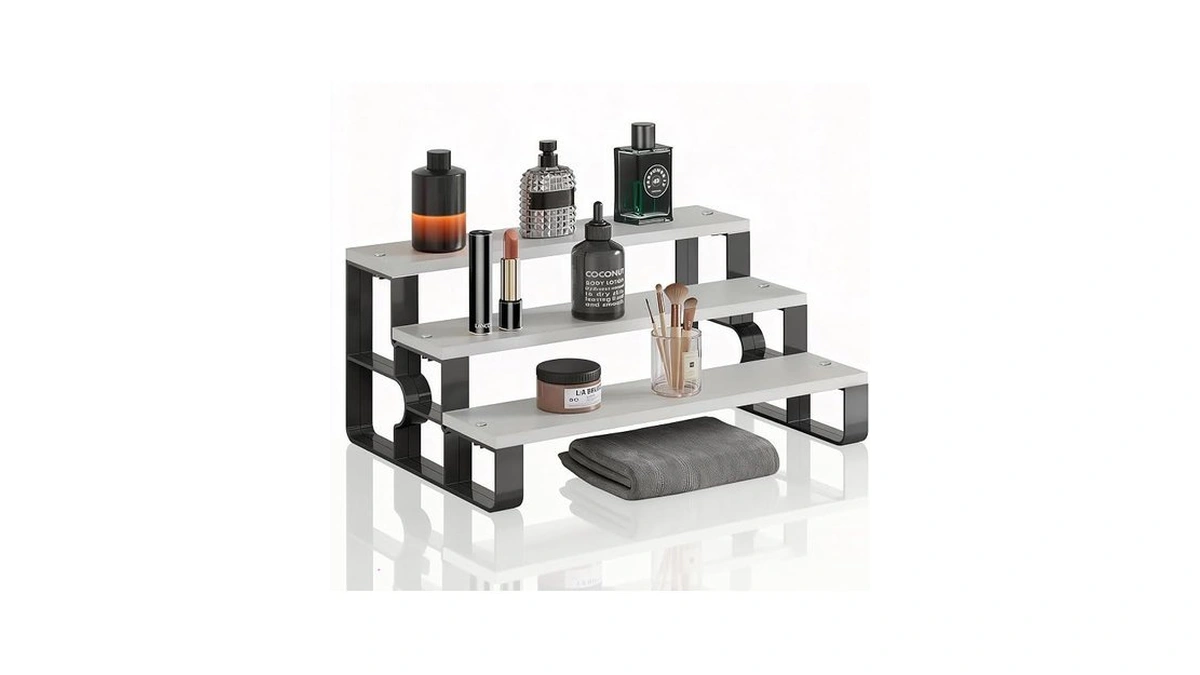 Usharp Wood Cologne Organizer For Women,perfume Organizer,3 Tier Makeup Organizer