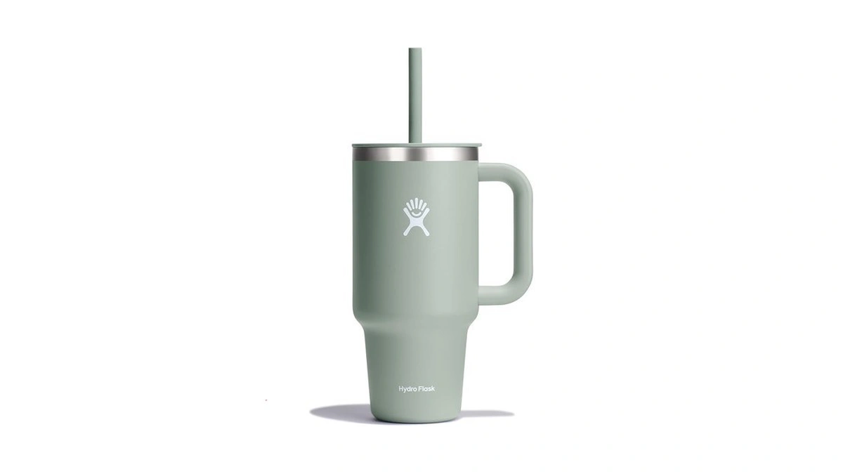 Hydro Flask Travel Tumbler With Handle, Lid And Straw -