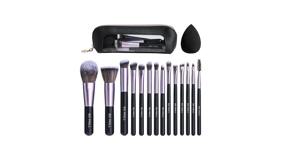 Bs-mall 14 Pcs Makeup Brushes Set With 1 Pcs Makeup
