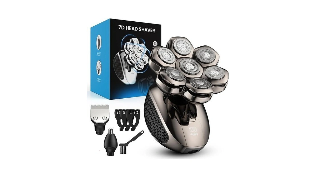 Feysfew Head Shaver For Bald Men, 7d Floating Electric Razor,