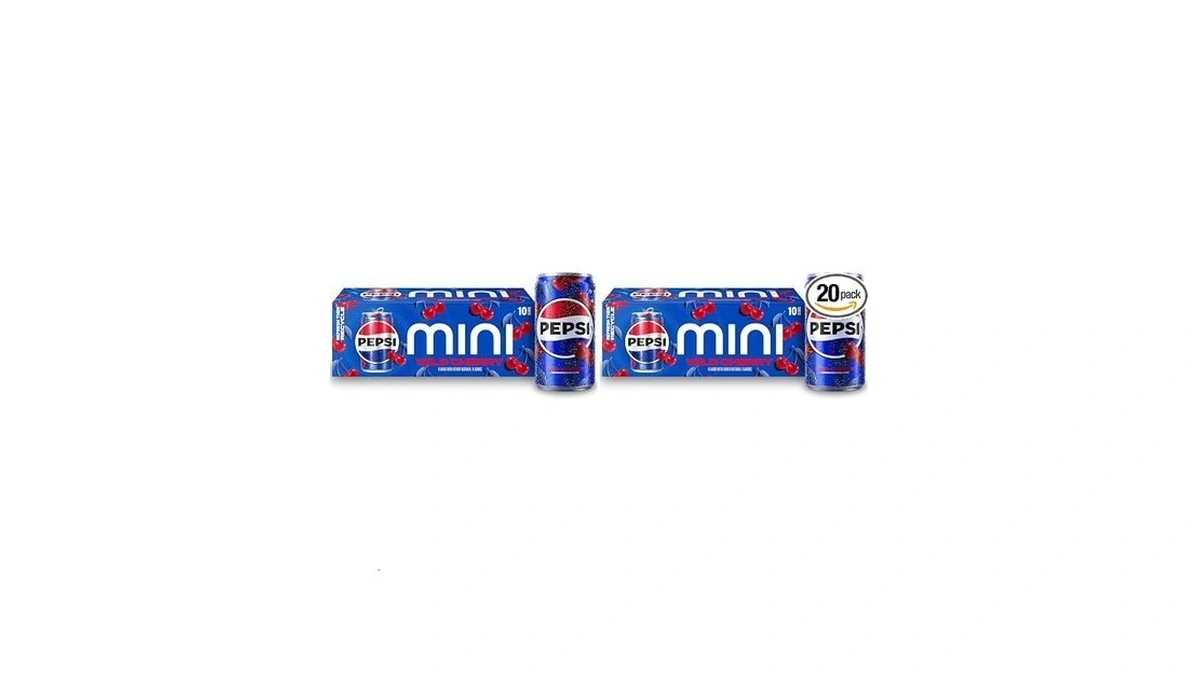Pepsi Wild Cherry Soda Mini Cans, 7.5 Ounce Mini Cans