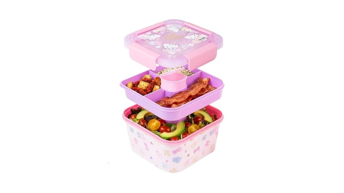 Hello Kitty Sanrio Salad Container Bento Box For Kids, 70