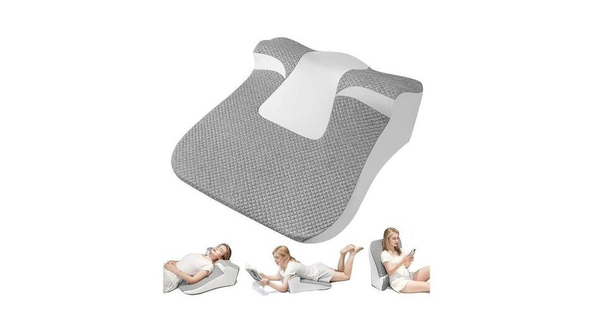 Yruisofut Snoring Pillow, Ergonomic Wedge Pillow For Sleep Apnea Memory