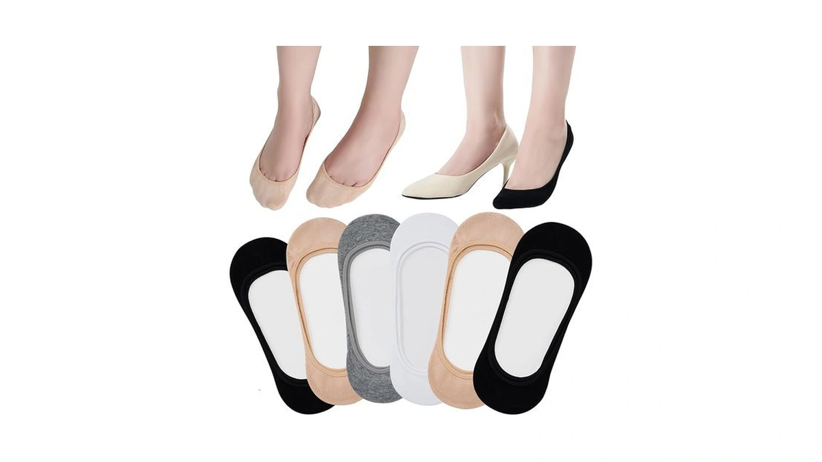 Atbiter No Show Socks Womens Flats - 6/12 Pairs Non