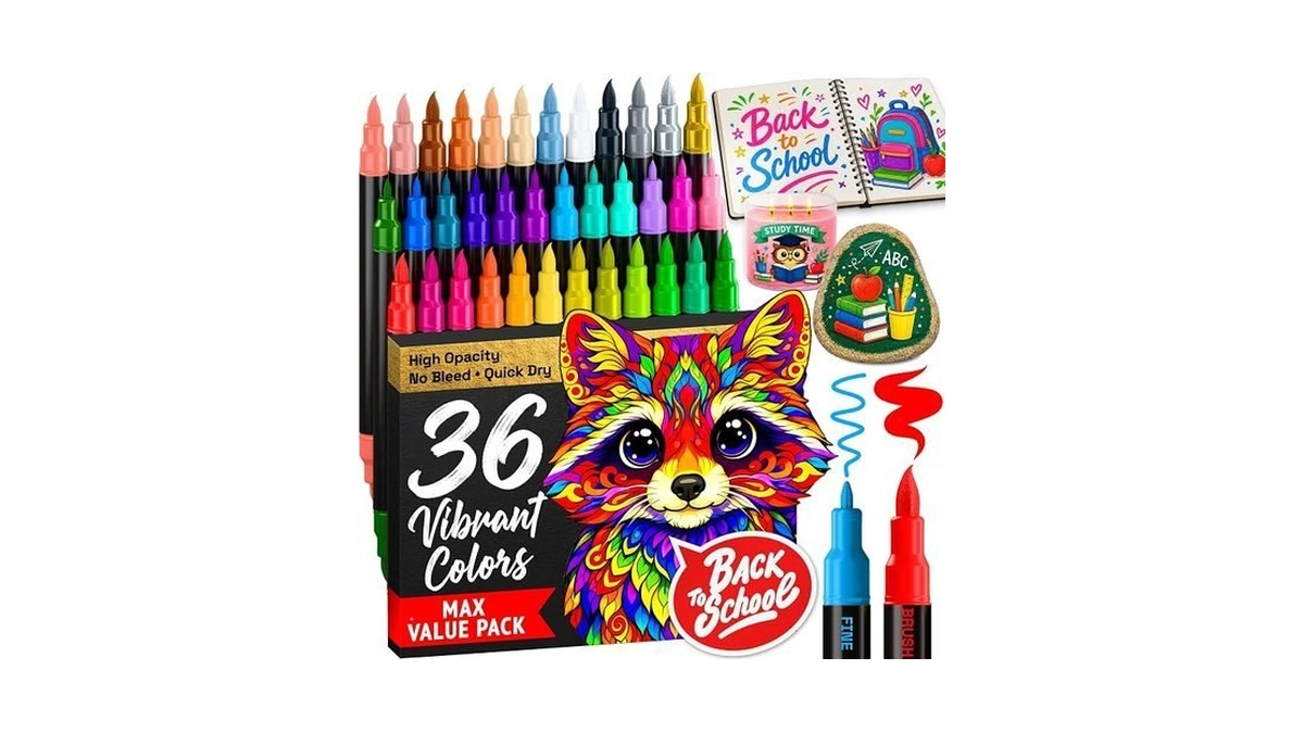 Artistro 36 Acrylic Paint Markers - Paint Pens For Drawing