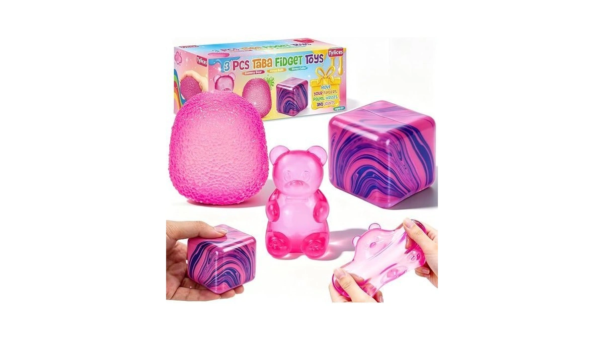 3pcs Taba Squishies Fidget Toys, Stress Balls For Kids And