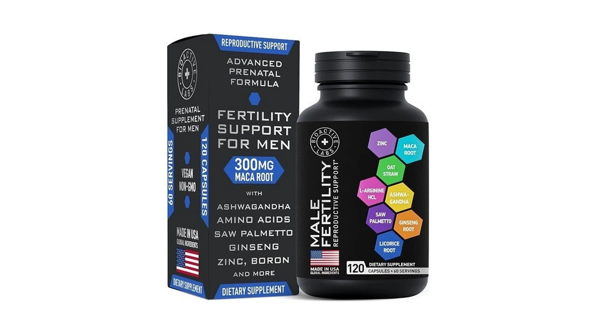 Fertility Supplements For Men - Zinc, Maca, Ashwagandha, L-arginine -