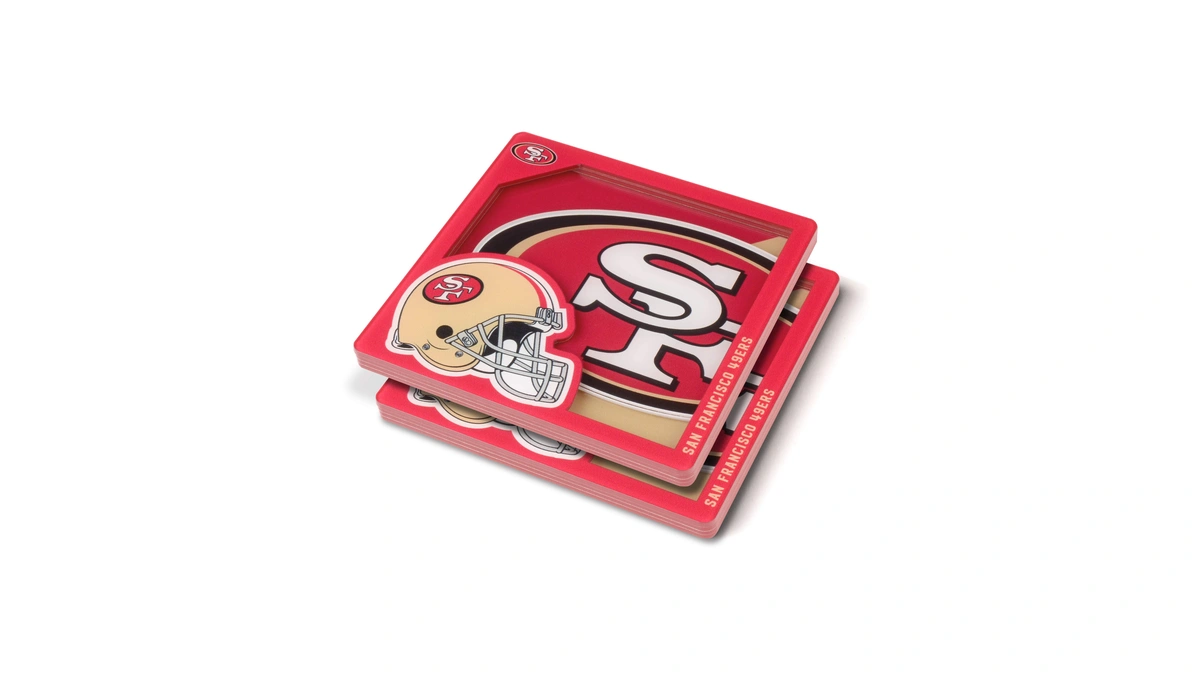 Youthefan Nfl San Francisco 49ers 3d Logo Series Coasters