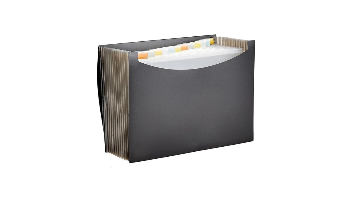 Amazon Basics Expanding Accordion File Organizer, Letter Size, 13 Compartments,